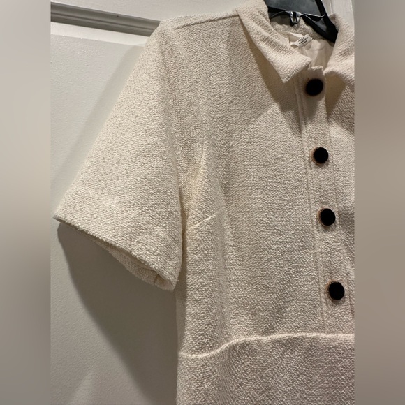 H&M Cream Textured Shirt Dress - Picture 4 of 13